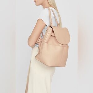 CUYANA Pebbled Leather Backpack in Blush